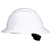 H-801SFV-UV  3M SecureFit Full Brim Hard Hat-  White Vented 4-Point Pressure Diffusion Ratchet Suspension w/UVicator