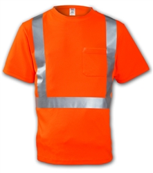 S75029 - Tingley Class 2 Fluorescent Orange-Red Short Sleeve T-Shirt