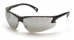 SB5770D - Pyramex Venture 3 Black Frame Silver Mirror Lens Glasses