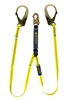 01231 - Guardian Shock Absorbing Lanyard - Double Leg w/ High Strength Steel Rebar Hooks & Steel Snap Hook