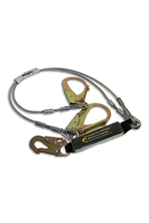01243 - Guardian Cable Lanyard - Double Leg w/ Rebar Hooks