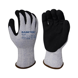 02-025 - Armor Guys 13g Blue HDPE A6 Basetek Liner With Black Micro Foam Nitrile Palm Coating