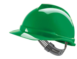 10034023  MSA V-Gard 500 Cap, Green Vented, 4-Point Fas-Trac III