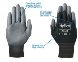 11-600 - Ansell Hyflex Lite Black Poly Glove