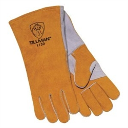 1150 - Tillman 14" Durable Gold and Pearl Cowhide Welding Glove