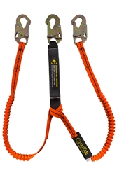 11901 - Guardian Tiger Tail Stretch Lanyard - Double Leg w/ Snap Hooks