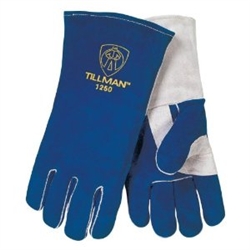 1250 - Tillman Durable 14" Blue Pearl Split Cowhide Welding Glove