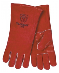 1270 - Tillman 14" Insulated Red Side Split Leather Welding Glove