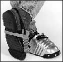 200-5 - Ellwood Safety Mens's 5" Wide Aluminum Alloy Foot Guard w/ Rubber Strap and Rubber Toe Clip
