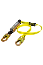 21300 - Guardian Big Boss Extended Free Fall Lanyard - Single Leg w/ High Strength Snap Hooks & 12' Shock Pack