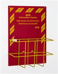 3034 - Horizon Mfg. Economy SDS Right-To-Know Center 3 Language Sign & Rack