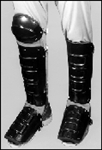 +324 - Ellwood Safety Plastic Shin-Instep Guard Padded w/ Sponge Rubber & Fasted w/ Elastic Straps