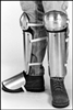 +333 - Ellwood Safety Aluminum Alloy Knee-Shin-Instep Guard Padded w/ Sponge Rubber and Fastened w/ Web Straps