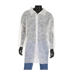 3512 - PIP Standard Weight SBP Lab Coat, Elastic Wrist, No Pocket