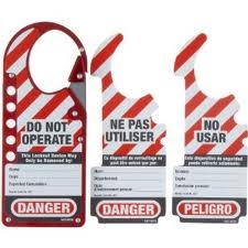 427 - Master Lock Labeled Red Snap On Lockout