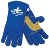 4500 - MCR Safety Blue Select Leather Welder Sewn w/ KEVLAR, Thumb and Palm Pad w/ Foam Lining - 2XL
