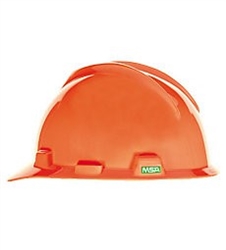 488146 - MSA V-Gard Hi Viz Orange Hard Hat