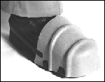 500 - Ellwood Safety Plastic Foot Guard Equipped w/ Rubber Straps