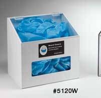 5120-W - Rack'Em Racks White Hair Net / Beard Cover / Shoe Cover Dispenser with Clear Lid