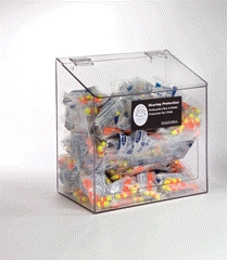 5133 - Horizon Mfg. Clear 300-pair Foam Ear Plug Acrylic Dispenser