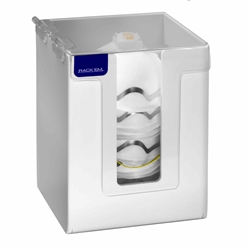 5156-W - Horizon Mfg. Heavy-Duty White Plastic Dust Mask Dispenser Tall