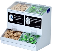 5172-W - Horizon Mfg. White Heavy-Duty Plastic 2 Compartment Dispenser