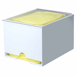 5202-W - Horizon Mfg. Heavy-Duty White Plastic Isolation Gown Dispenser