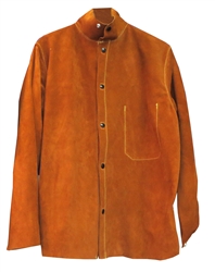 600-CL-DOM - Chicago Protective 30" Jacket Domestic Rust Split Leather (Style B)