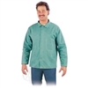 600-GR - Chicago Protective 30" Jacket Imported 9 oz. Green FR Cotton (Style B)