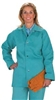 600-GR-DOM - Chicago Protective 30" Jacket Domestic 9 oz. Green FR Cotton (Style B)