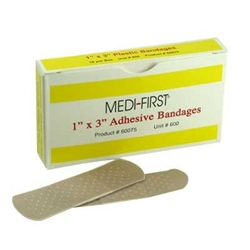 60075 - Medique 1" x 3" Plastic Bandage First Aid Kit Refill