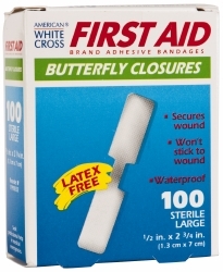 60333 - Medique Medi-First Plastic Large Butterfly Bandages