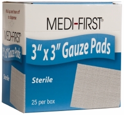 61273 - Medique Medi-First 3" x 3" Sterile Gauze Pads