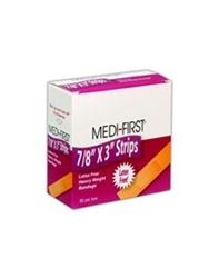 61433 - Medique Medi-First 7/8" x 3" Woven Strip Bandages