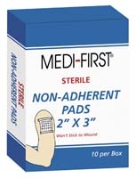 64212 - Medique Medi-First 2" x 3" Non-Adherent Sterile Gauze Pads