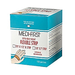 66133 - Medique Medi-First 7/8" x 1 1/2" Woven Strip Bandages
