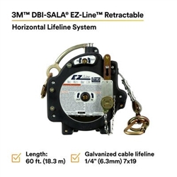 7605060 - 3M EZ-Line 60' Retractable Horizontal Lifeline System