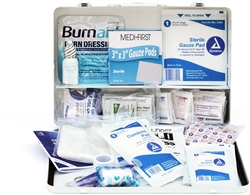 807ANSI - Medique Products Filled 50 Person Metal First Aid Kit