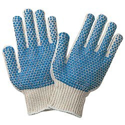 9660LMB - MCR Safety 7 Gauge Blue PVC Block Coated Gloves