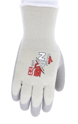 9690 - MCR Safety 10 Gauge Cotton/Poly Shell Dipped Palm and Fingers Textured Gray Latex Coating Glove - LG