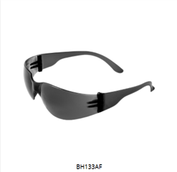BH133AF - Torrent Smoke Anti-Fog Lens, Frosted Black Frame Safety Glasses