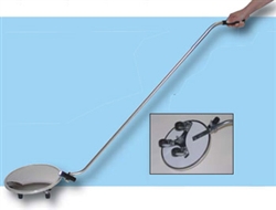DM-12WLF - Se-Kure Domes and Mirrors 12" Flat Inspection Mirror with Wheels and Light