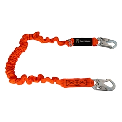 FS88590  Safewaze V-Line 6' Stretch Internal Energy Absorbing Lanyard: Snap Hook