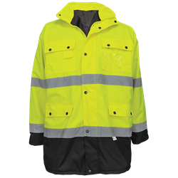GLO-P1 - Global Glove FrogWear HI VIZ - Fleece Winter Parka Jacket