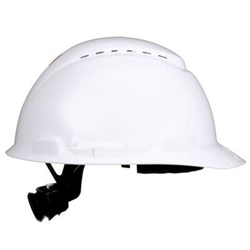 H-701SFV-UV  3M SecureFit Hard Hat  White, Vented, Ratchet, w/ UVicator