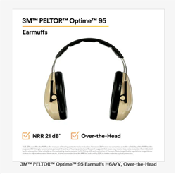 H6A/V - 3M PELTOR Optime 95 Earmuffs , Over-the-Head