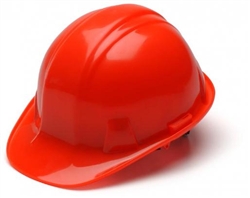 HP14141 - Pyramex Hi-Vis Orange Standard Shell 4 Pt Ratchet Suspension Hardhats