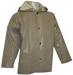 J12148 - Tingley Magnaprene Olive Drab Jacket with Storm Fly Front, Attached Hood and Inner Cuffs