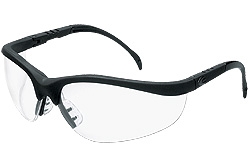 KD110 - MCR Safety Klondike Black Frame Clear Lens Glasses