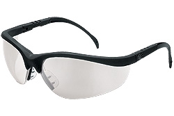 KD119 - MCR Safety Klondike Black Frame Indoor Outdoor Clear Mirror Lens Glasses